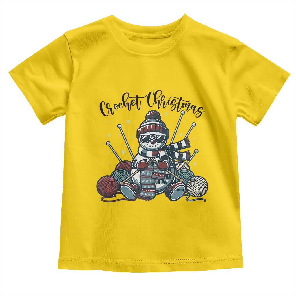 Crochet Christmas Toddler T Shirt Funny Snowman Crocheting Gift TS12 Daisy Print Your Wear