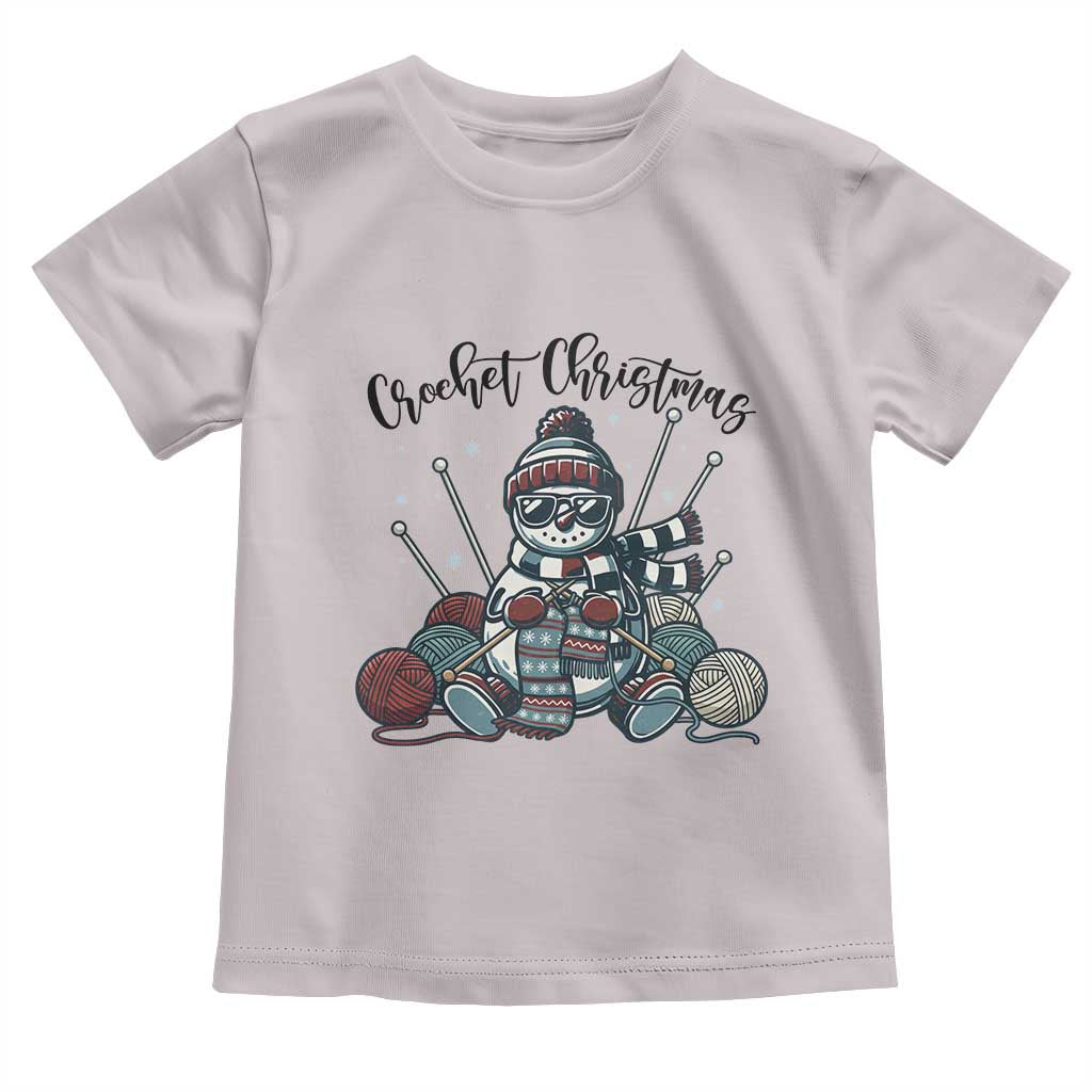 Crochet Christmas Toddler T Shirt Funny Snowman Crocheting Gift TS12 Ice Gray Print Your Wear