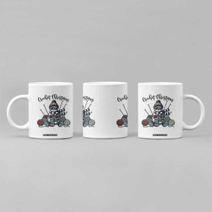 Crochet Christmas Coffee Mug Funny Snowman Crocheting Gift TS12 Print Your Wear