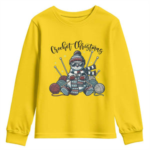 Crochet Christmas Youth Sweatshirt Funny Snowman Crocheting Gift TS12 Daisy Print Your Wear