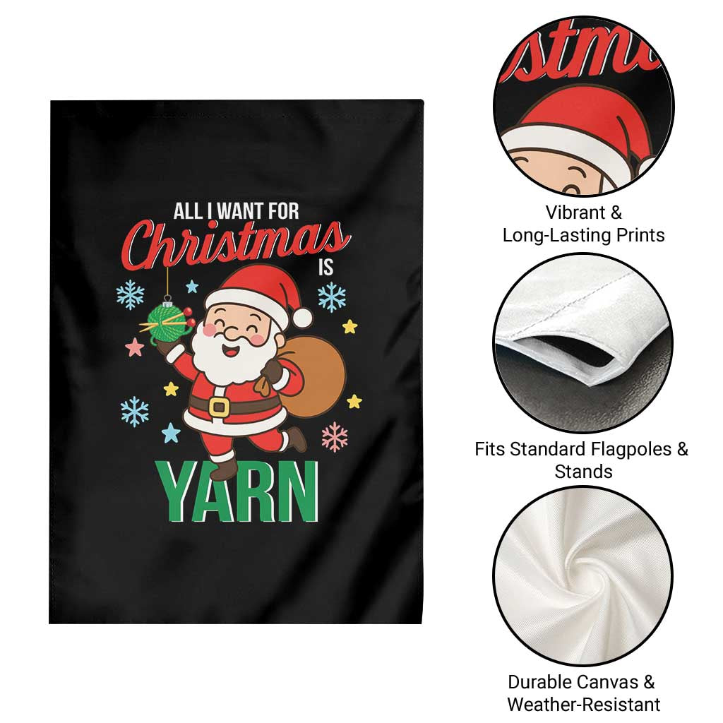 All I Want For Christmas Is Yarn Garden Flag Knitting Christmas TS12 Print Your Wear