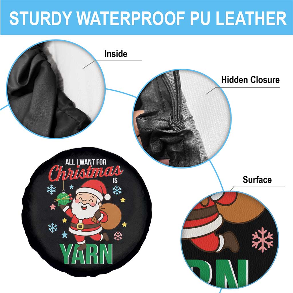 All I Want For Christmas Is Yarn Spare Tire Cover Knitting Christmas TS12 Print Your Wear