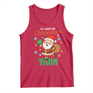 All I Want For Christmas Is Yarn Tank Top Knitting Christmas TS12 Red Print Your Wear
