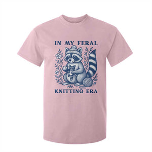 In My Feral Knitting Era T Shirt For Kid Raccoon Yarn Lover TS12 Light Pink Print Your Wear