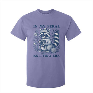 In My Feral Knitting Era T Shirt For Kid Raccoon Yarn Lover TS12 Violet Print Your Wear