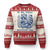 In My Feral Knitting Era Ugly Christmas Sweater Raccoon Yarn Lover TS12 Beige Red Print Your Wear