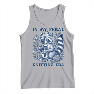In My Feral Knitting Era Tank Top Raccoon Yarn Lover TS12 Athletic Heather Print Your Wear