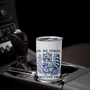 In My Feral Knitting Era Tumbler Cup Raccoon Yarn Lover TS12 Print Your Wear
