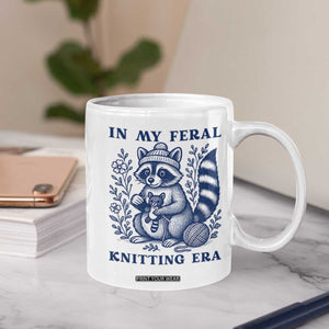 In My Feral Knitting Era Coffee Mug Raccoon Yarn Lover TS12 Print Your Wear