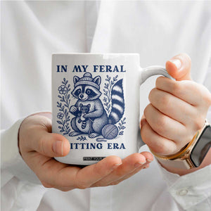In My Feral Knitting Era Coffee Mug Raccoon Yarn Lover TS12 Print Your Wear