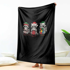 Christmas Raccoon Knitting Throw Blanket Funny Holiday Yarn Gift TS12 Print Your Wear