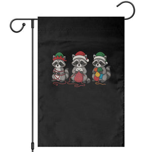 Christmas Raccoon Knitting Garden Flag Funny Holiday Yarn Gift TS12 Black Print Your Wear