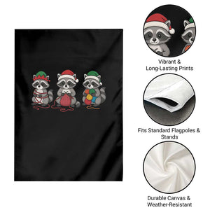 Christmas Raccoon Knitting Garden Flag Funny Holiday Yarn Gift TS12 Print Your Wear