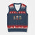 Xmas Raccoon Knitting V-Neck Knit Sweater Vest Funny Holiday Yarn Gift TS12 Navy Red Print Your Wear