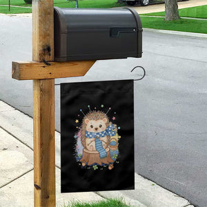 Cute Hedgehog Knitting Garden Flag Gift For Crocheter TS12 Print Your Wear