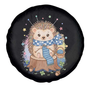 Cute Hedgehog Knitting Spare Tire Cover Gift For Crocheter TS12 Print Your Wear