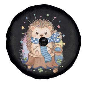 Cute Hedgehog Knitting Spare Tire Cover Gift For Crocheter TS12 Print Your Wear