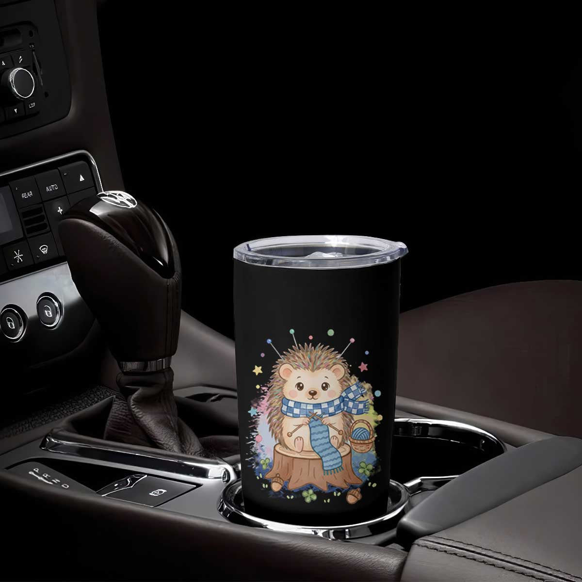Cute Hedgehog Knitting Tumbler Cup Gift For Crocheter TS12 Print Your Wear