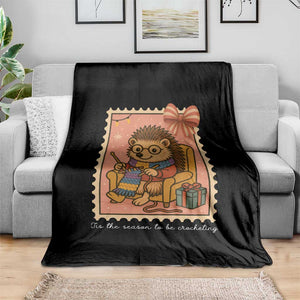 Cute Hedgehog Knitting Throw Blanket Christmas Holiday Gift TS12 Print Your Wear