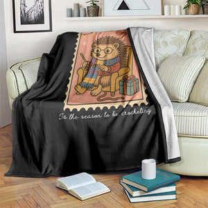 Cute Hedgehog Knitting Throw Blanket Christmas Holiday Gift TS12 Print Your Wear