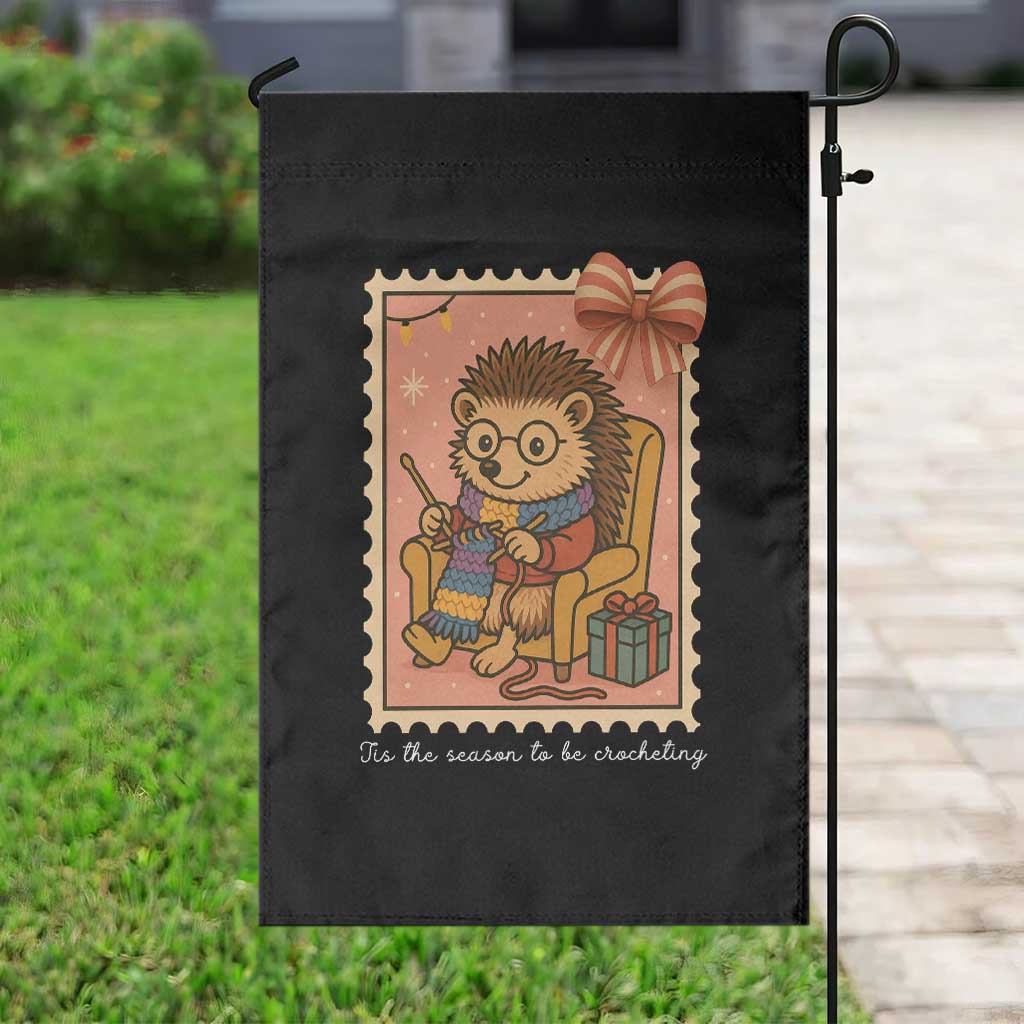 Cute Hedgehog Knitting Garden Flag Christmas Holiday Gift TS12 Print Your Wear