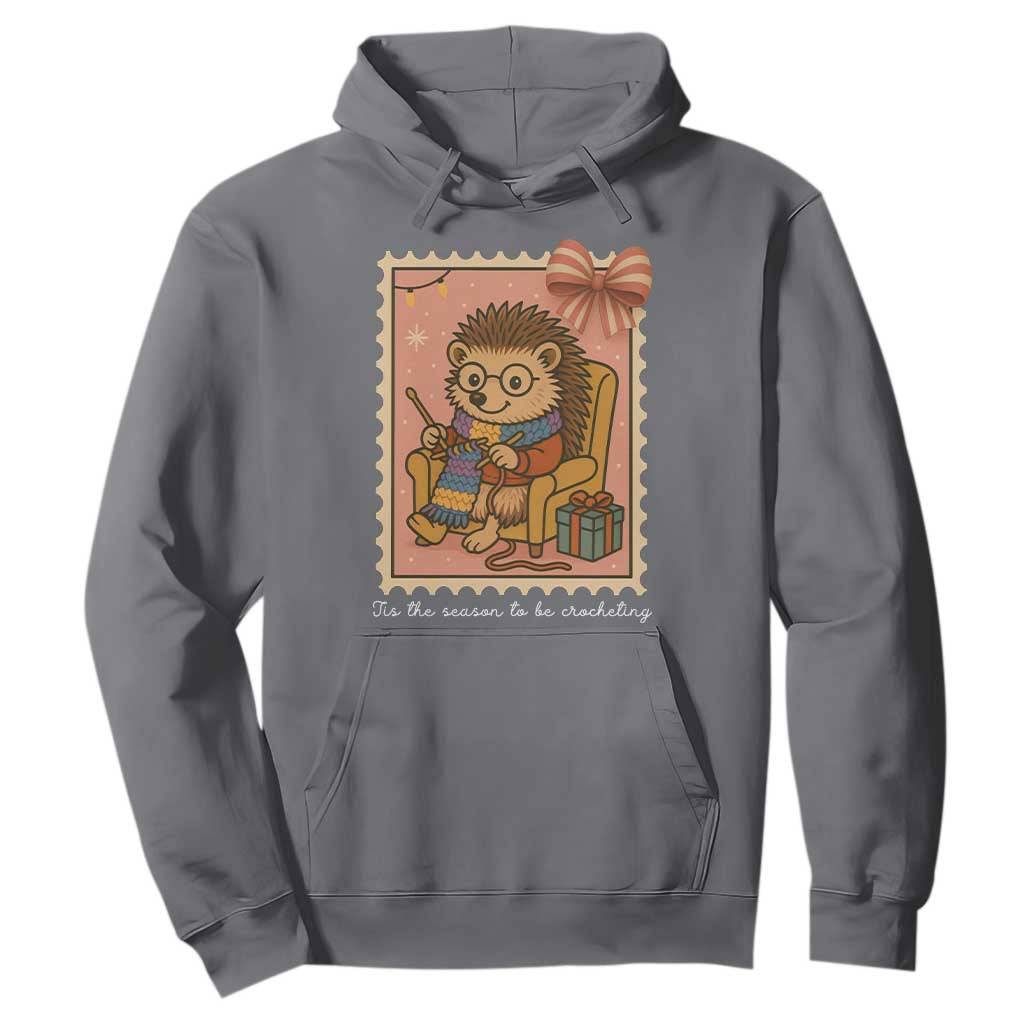 Cute Hedgehog Knitting Hoodie Christmas Holiday Gift TS12 Charcoal Print Your Wear