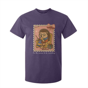 Cute Hedgehog Knitting T Shirt For Kid Christmas Holiday Gift TS12 Purple Print Your Wear