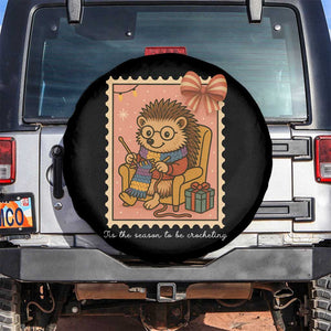 Cute Hedgehog Knitting Spare Tire Cover Christmas Holiday Gift TS12 No hole Black Print Your Wear
