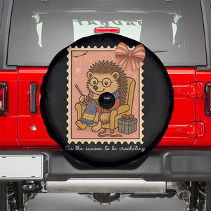 Cute Hedgehog Knitting Spare Tire Cover Christmas Holiday Gift TS12 Black Print Your Wear