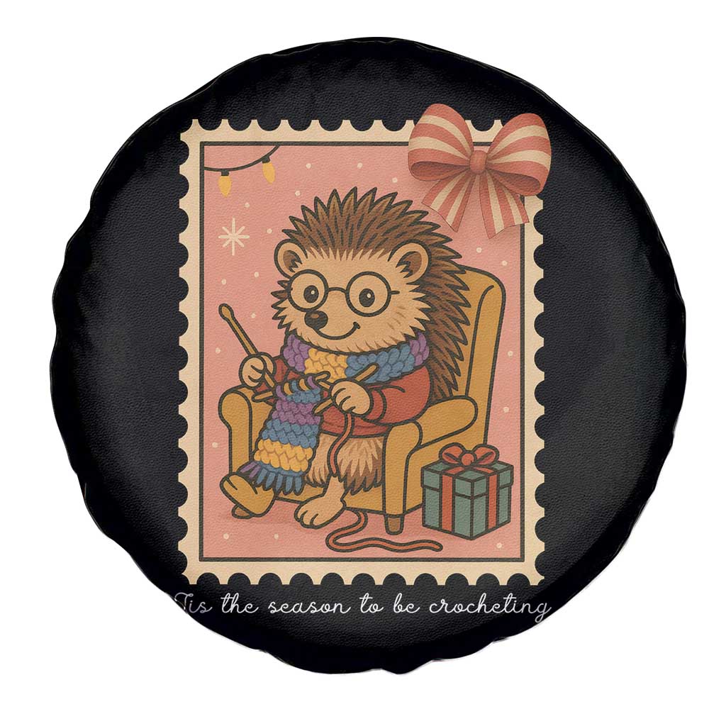 Cute Hedgehog Knitting Spare Tire Cover Christmas Holiday Gift TS12 Print Your Wear