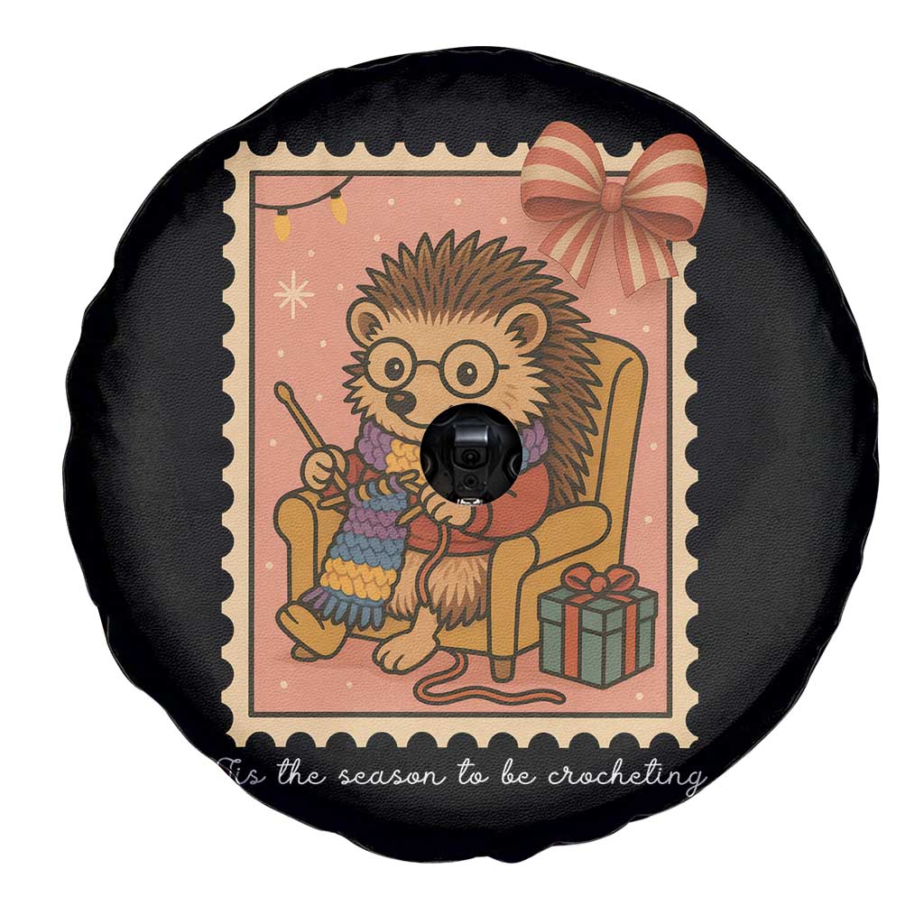 Cute Hedgehog Knitting Spare Tire Cover Christmas Holiday Gift TS12 Print Your Wear