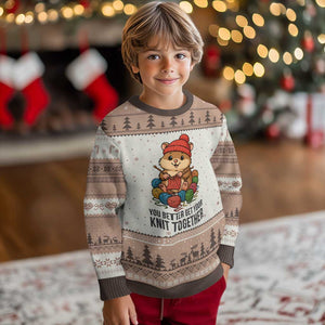 Cute Hamster Knitting Ugly Christmas Sweater You Better Get Your Knit Together TS12 Mocha Mousse Print Your Wear