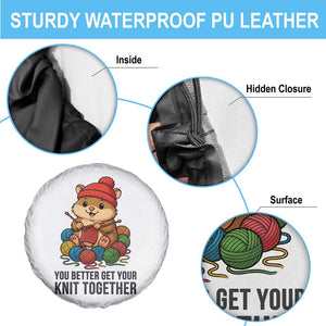 Cute Hamster Knitting Spare Tire Cover You Better Get Your Knit Together TS12 Print Your Wear