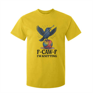 F Caw F I Am Knitting T Shirt For Kid Funny Raven Gift For Knitter TS12 Daisy Print Your Wear