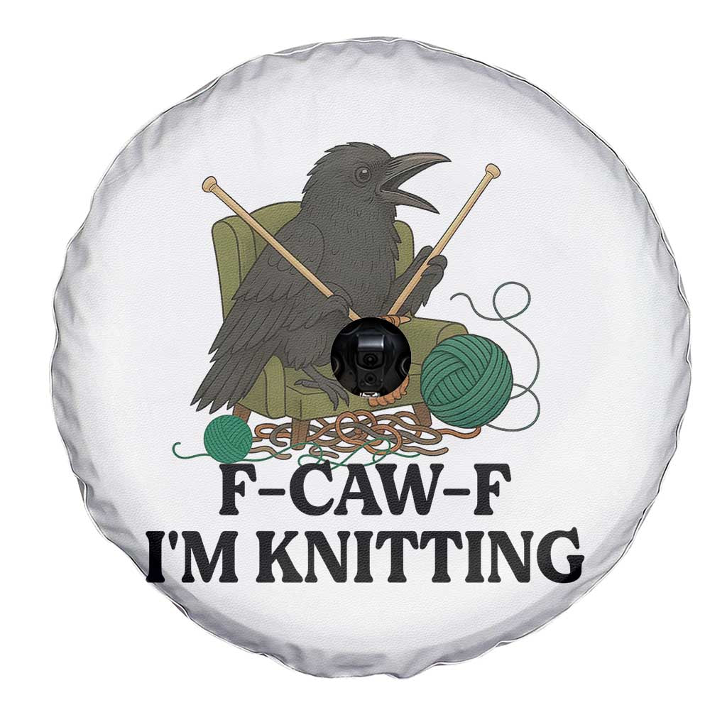 Raven F Caw F I Am Knitting Spare Tire Cover Funny Knitter Gift TS12 Print Your Wear