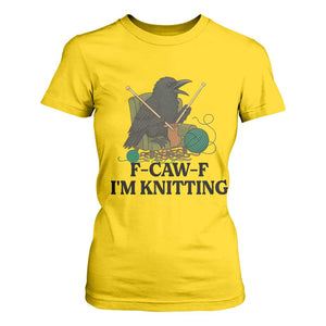 Raven F Caw F I Am Knitting T Shirt For Women Funny Knitter Gift TS12 Daisy Print Your Wear