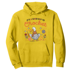 Funny Goose Crocheting Hoodie It Is A Good Day To Crochet TS12 Daisy Print Your Wear