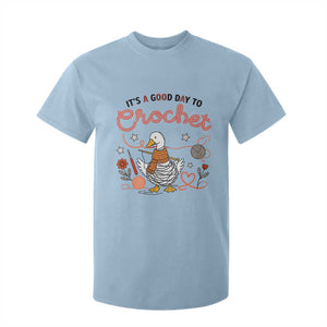 Funny Goose Crocheting T Shirt For Kid It Is A Good Day To Crochet TS12 Light Blue Print Your Wear