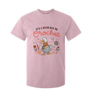 Funny Goose Crocheting T Shirt For Kid It Is A Good Day To Crochet TS12 Light Pink Print Your Wear