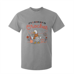 Funny Goose Crocheting T Shirt For Kid It Is A Good Day To Crochet TS12 Sport Gray Print Your Wear