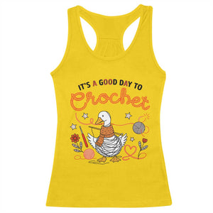 Funny Goose Crocheting Racerback Tank Top It Is A Good Day To Crochet TS12 Daisy Print Your Wear