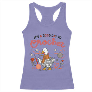 Funny Goose Crocheting Racerback Tank Top It Is A Good Day To Crochet TS12 Violet Print Your Wear