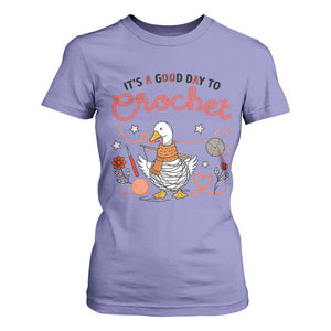 Funny Goose Crocheting T Shirt For Women It Is A Good Day To Crochet TS12 Violet Print Your Wear