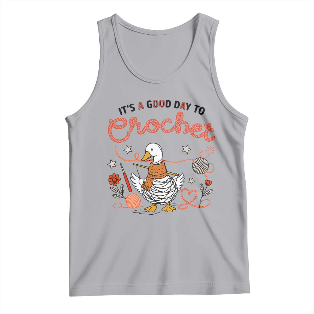 Funny Goose Crocheting Tank Top It Is A Good Day To Crochet TS12 Athletic Heather Print Your Wear