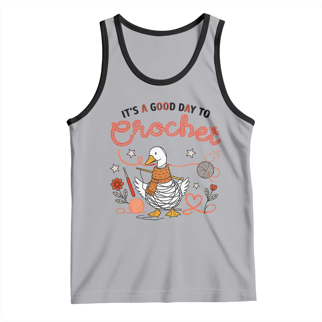 Funny Goose Crocheting Tank Top It Is A Good Day To Crochet TS12 Athletic Heather Black Print Your Wear