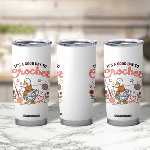 Funny Goose Crocheting Tumbler Cup It Is A Good Day To Crochet TS12 Print Your Wear