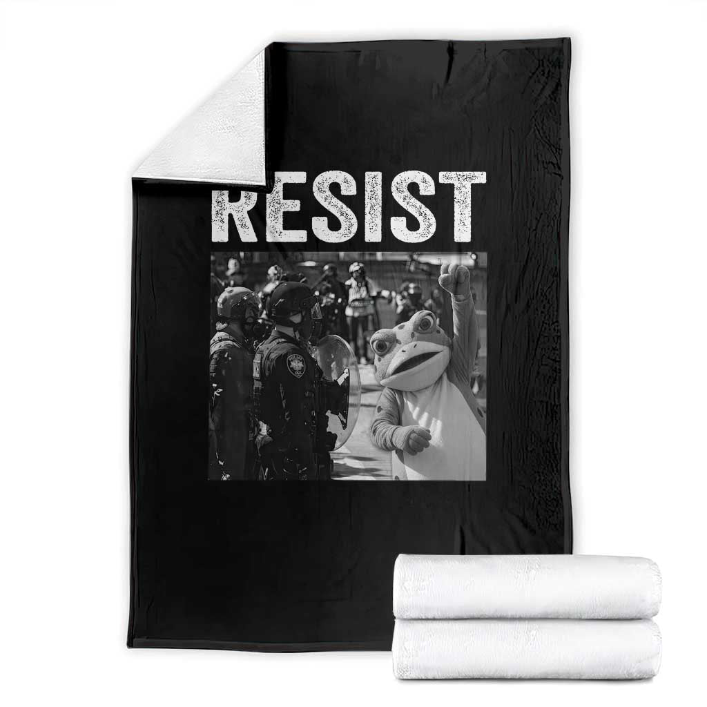 Portland Frog Protest Throw Blanket Funny Rebel Gift TS12 Black Print Your Wear