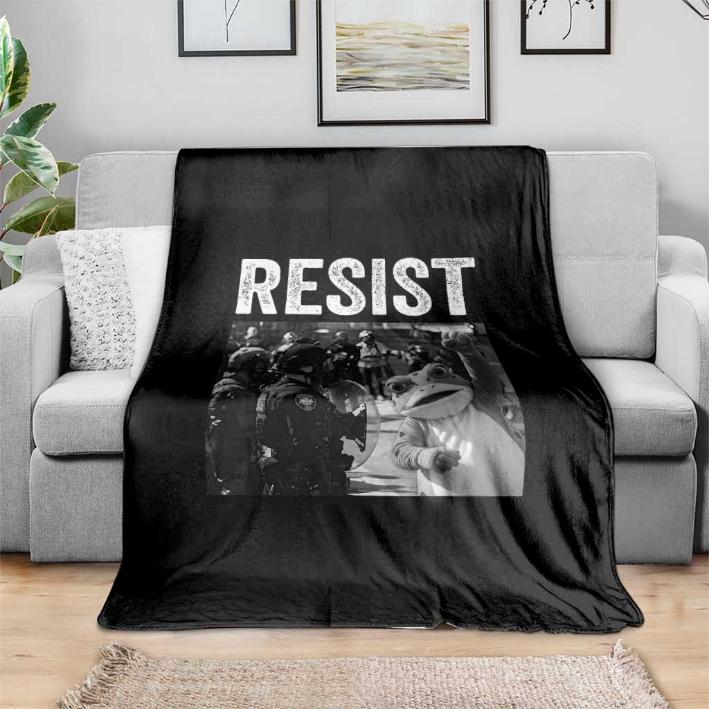 Portland Frog Protest Throw Blanket Funny Rebel Gift TS12 Print Your Wear