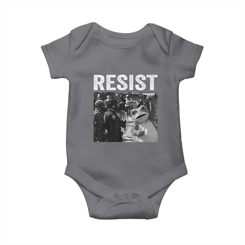 Portland Frog Protest Baby Onesie Funny Rebel Gift TS12 Charcoal Print Your Wear