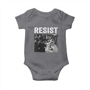 Portland Frog Protest Baby Onesie Funny Rebel Gift TS12 Charcoal Print Your Wear